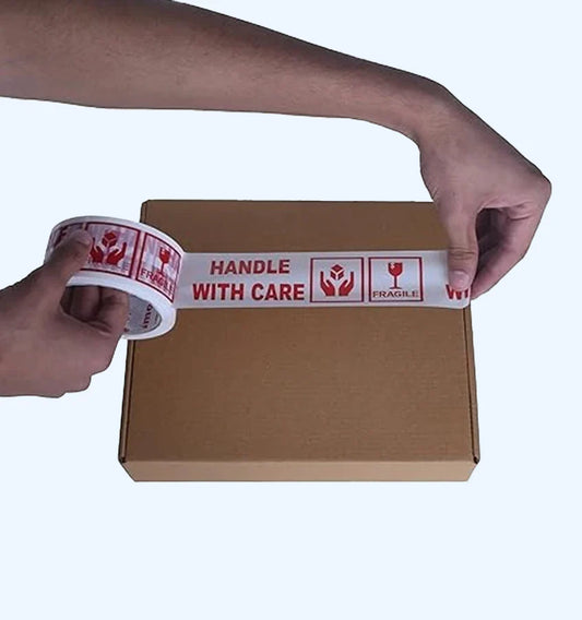 Buy Fragile Tapes single red colour -2 Inches X 65 Meters (Pack 6)
